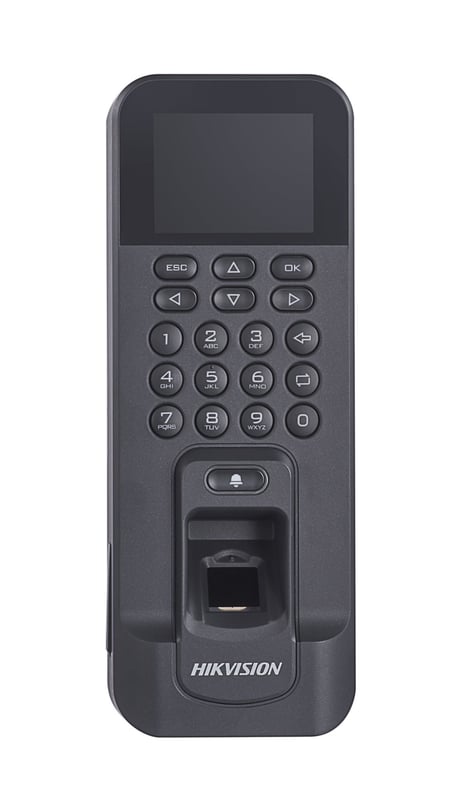 DS-K1T804AEF Innen-Zutrittskontrolle mit Fingerabdruck/Tastatur/EM-Karte