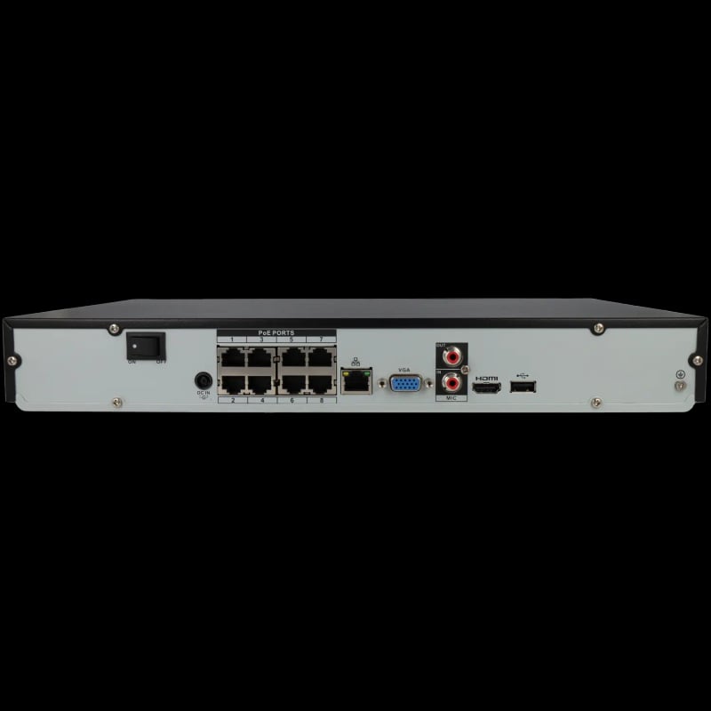 NVR2208-8P-I2 8-Kanal-IP-Rekorder, max. 12 MP Auflösung, 8 PoE-Ports