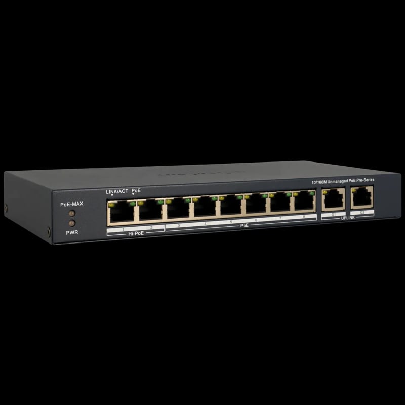 DS-3E0310HP-E(C) 10-Port-Switch mit 8 PoE-Ports