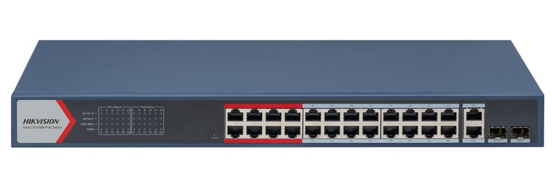 DS-3E1326P-EI(B) 28-Port-Cloud-Switch mit 24 PoE-Ports