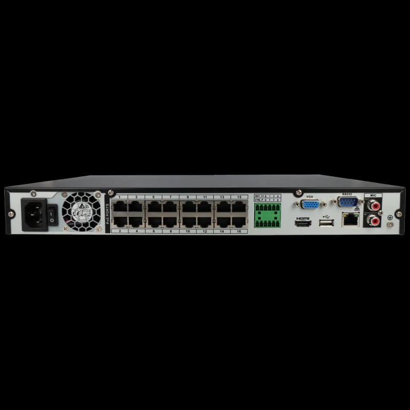 NVR2216-16P-I2 16-Kanal-IP-Rekorder, max. 12 MP Auflösung, 16 PoE-Ports
