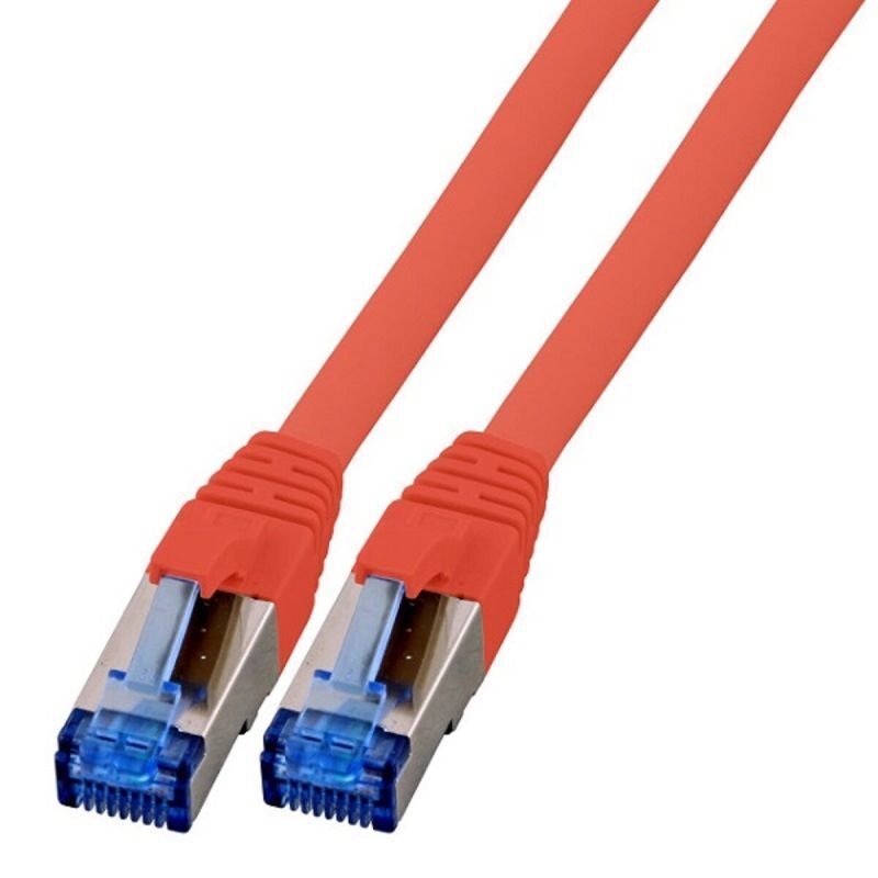 RJ45 Patchkabel Cat.6A S/FTP TPE Cat.7 Rohkabel rot