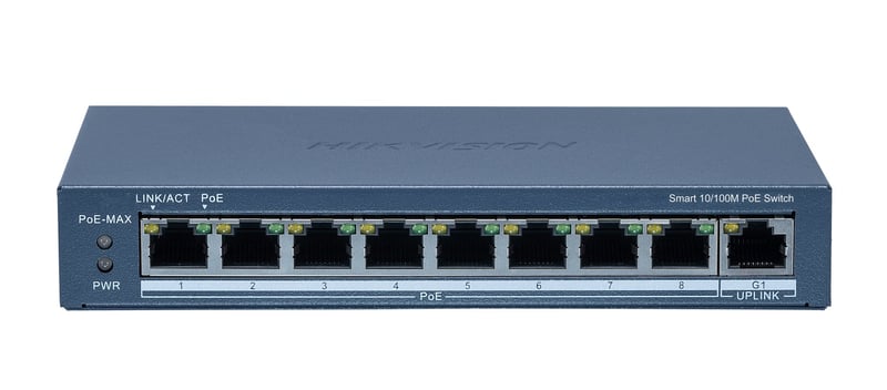 DS-3E1309P-EI(B) 9-Port-Cloud-Switch mit 8 PoE-Ports